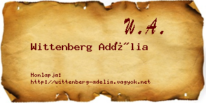 Wittenberg Adélia névjegykártya